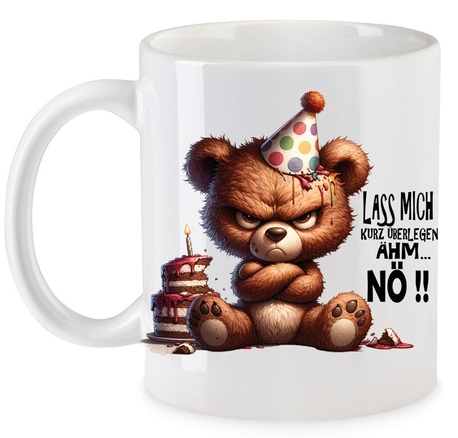 Ähm... NÖ !! Tedlef der Bär Tasse Keramik Motiv: TBGN